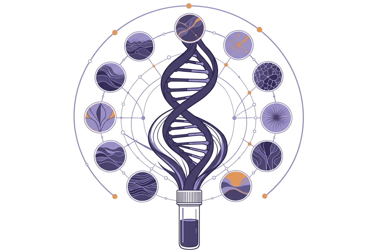 One at-home sample revealing twelve connected dimensions of health